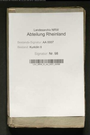 Übersichten über die Verkäufe aus dem Nachlass des Erzbischofs Josef Clemens