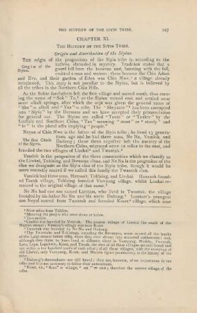 Chapter XI. The history of the Siyin tribe