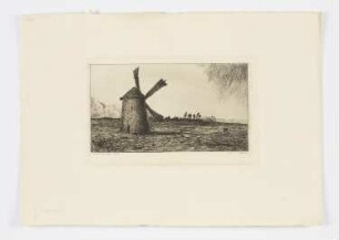 Landschaft mit Windmühle