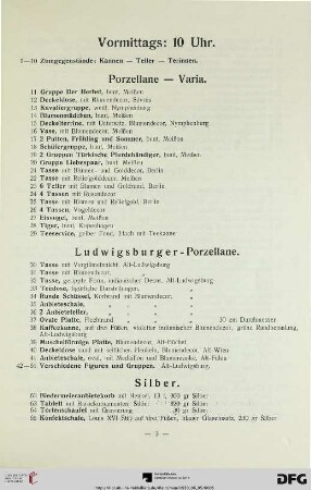Ludwigsburger Porzellane (Nr. 30-61)