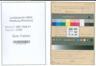 Entnazifizierung Friedrich Bunk , geb. 22.02.1897 (Polizist)