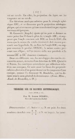 Théorème sur un maximum arithmologique.