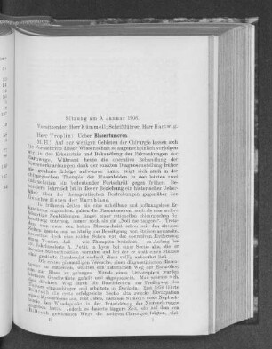 Sitzung am 9. Januar 1906.