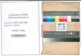 Entnazifizierung Peter Jordan , geb. 17.03.1895 (Lehrer)