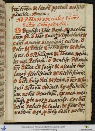 [31r-31v] Ad Patronos speciales et omnes sanctos Commendatio