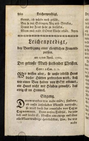 860-868, Text; Eingang; Gebet