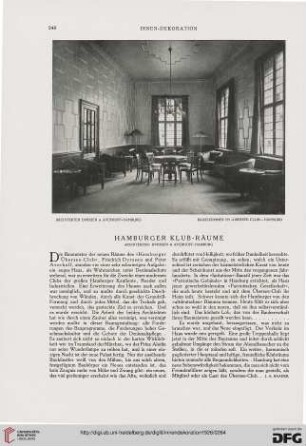 37: Hamburger Klub-Räume : Architekten: Dryssen & Averhoff, Hamburg