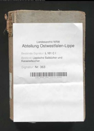Salbuch des Amtes Brake von 1721, Bd. 5