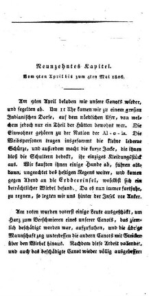 Neunzehntes Kapitel: Vom 9ten April bis zum 4ten Mai 1806.