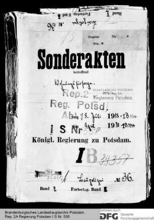 Kleinsiedlungswesen und Wohnungsfürsorge