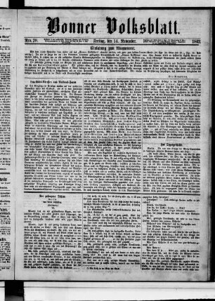 Bonner Volksblatt. 1862-1862