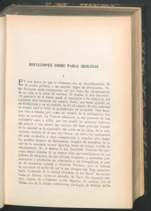 Reflexiones sobre Pablo Groussac