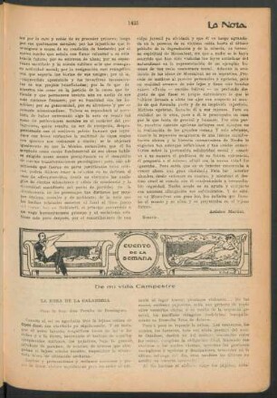 Cuento de la semana : De mi vida campestre