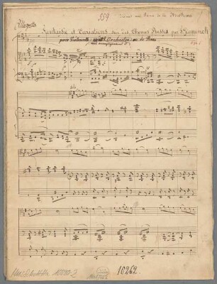 Fantasies, vlc, pf, op. 1 - BSB Mus.Schott.Ha 10890-2
