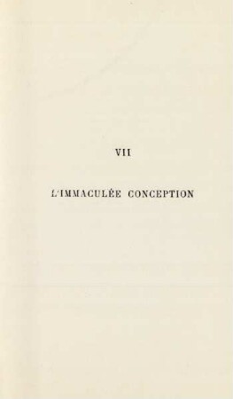 VII. L'immaculée conception