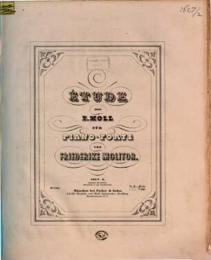 Étude : aus e-Moll ; für Piano Forte ; oeuv. 3