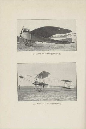 Rumpler-Vorkriegsflugzeug ; Albatros-Vorkriegsflugzeug