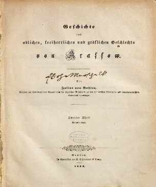 Geschichte des adlichen, freiherrlichen und gräflichen Geschlechts von Krassow, 2. Urkundenbuch