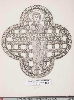 Christus in einem Ornamentrahmen