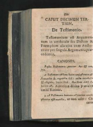 Caput Decimum Tertium. De Testimonio.