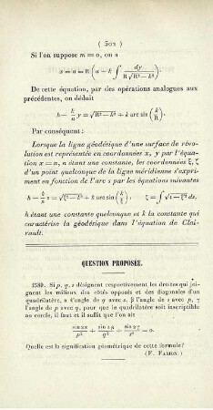 Question proposée.