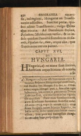 Caput XVI. De Hungaria
