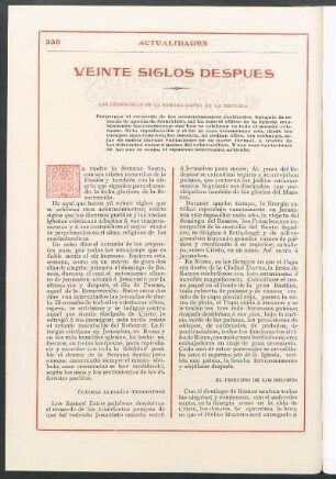 Veinte siglos después : Las ceremonias de la semana santa en la historia