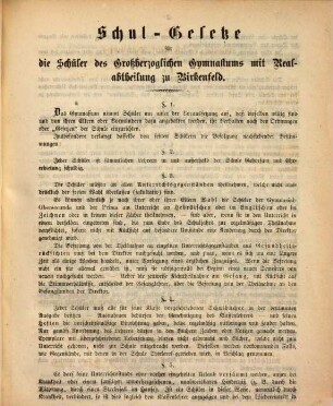 Jahresbericht des Großherzoglichen Gymnasiums mit Realabteilung zu Birkenfeld : Ostern .... 1877/78