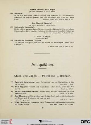 Antiquitäten (Nr. 199-659)