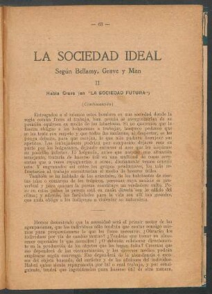 II - [Habla Juan Grave (en "La Sociedad Futura")] - (Continuación)