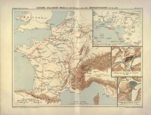 Caesars Gallischer Krieg: 57 v. Chr. (Schluss) u. 56 v. Chr. Übersichtskarte 58-55 v. Chr. Röm. Abt. Nº˖ 16