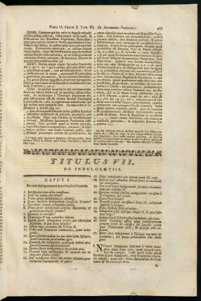 469-486, Titulus VII. De Indulgentiis.