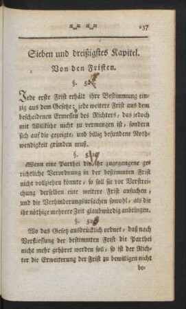 Sieben und dreißigstes Kapitel. Von den Fristen