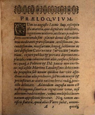 Theses de castris eorumque iure, vom Burg-Recht