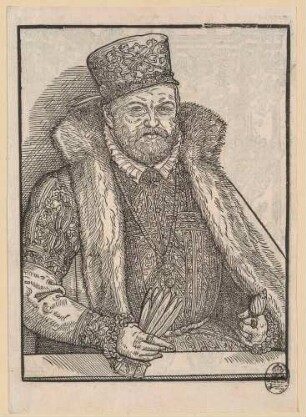 Bildnis August, Kurfürst von Sachsen (aus: Leviticus. Das dritte Buch Mose. Wittenberg, 1565)