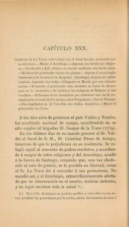 Capítulo XXX [XL]. Gobierno de La Torre. - ...