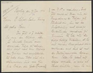 Brief an B. Schott's Söhne : 23.11.1914