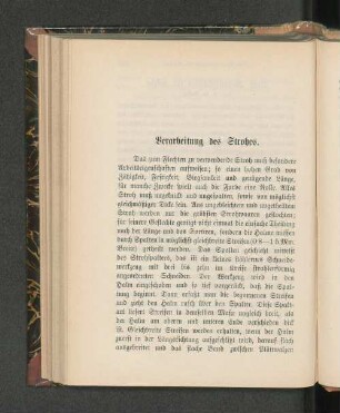 Verarbeitung des Strohes.