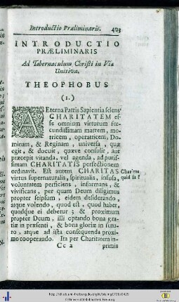 Introductio Praeliminaris