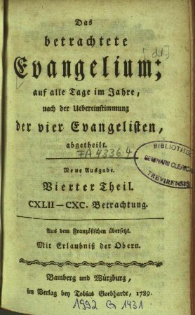 4: CXLII - CXC. Betrachtung