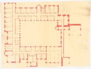 Benediktinerabtei St. Mauritius, Clerf (Clervaux): Grundriss des ersten Obergeschosses (1:100)