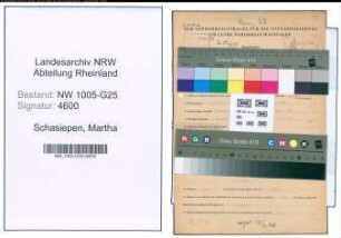 Entnazifizierung Martha Schasiepen , geb. 30.12.1905 (Gesellschafterin)