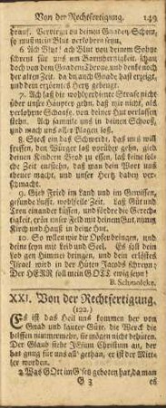 XXI. Von der Rechtfertigung.