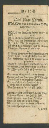 3. Das selige Creutz