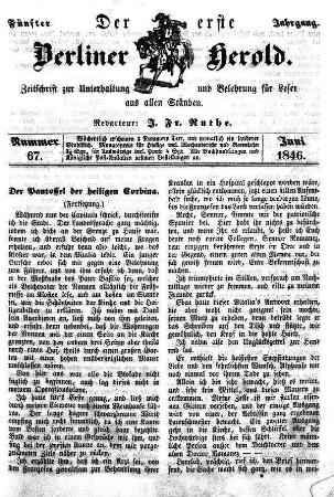 Nummer 67, Juni 1846