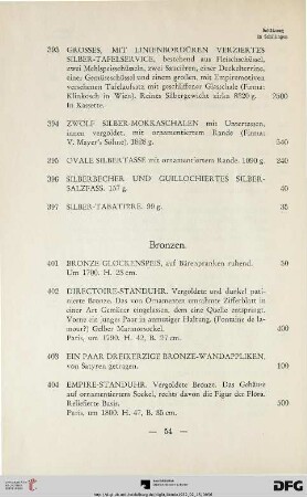 Bronzen (Nr. 401-423)