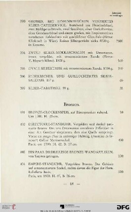 Bronzen (Nr. 401-423)