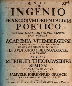 De ingenio Francorum Orientalium poetico, [2]