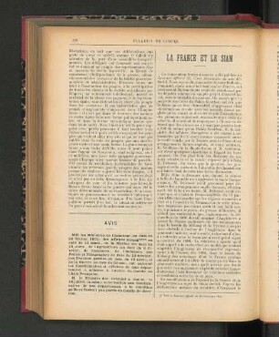 La France et le Siam.