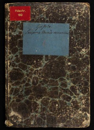 Epistolae pauperis mundo renuntiantis · Ps.-Cyprianus · Versus : Hdschr. 160
